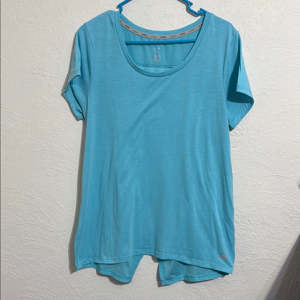 Women's Blue Short Sleeve Top